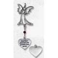 "Never Drive Faster..." Angel & Heart Car Charm